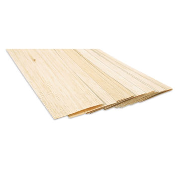 Bud Nosen Balsa Wood Sheets - 1/32" x 4" x 36", Pkg of 20 (view of the ends)