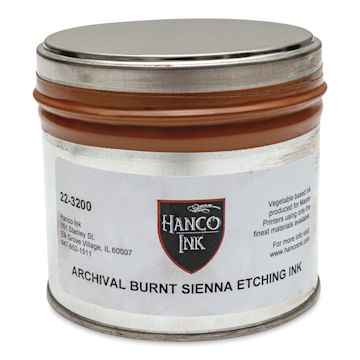Open in modal - Hanco Oil Based Etching Ink - 1 lb, Burnt Sienna - front