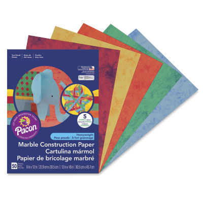 Pacon Marble Construction Paper - 9" x 12", 50 Sheets