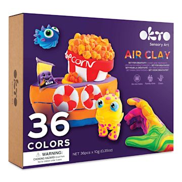 Open in modal - Okto Sensory Art Air Clay Creativity Kit - Set of 36 - front of packaging