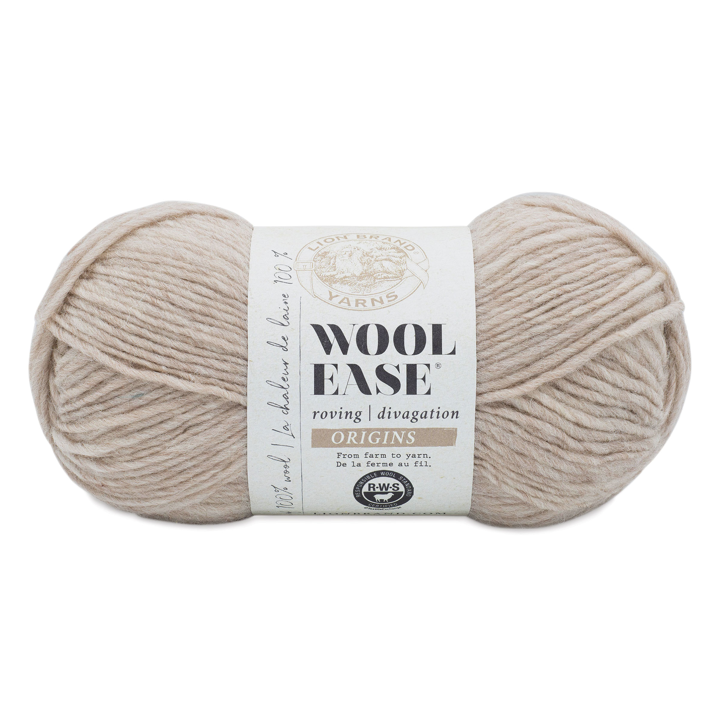 Lion Brand Wool-Ease Roving Origins Yarn - Latte, 299 yds | BLICK Art ...