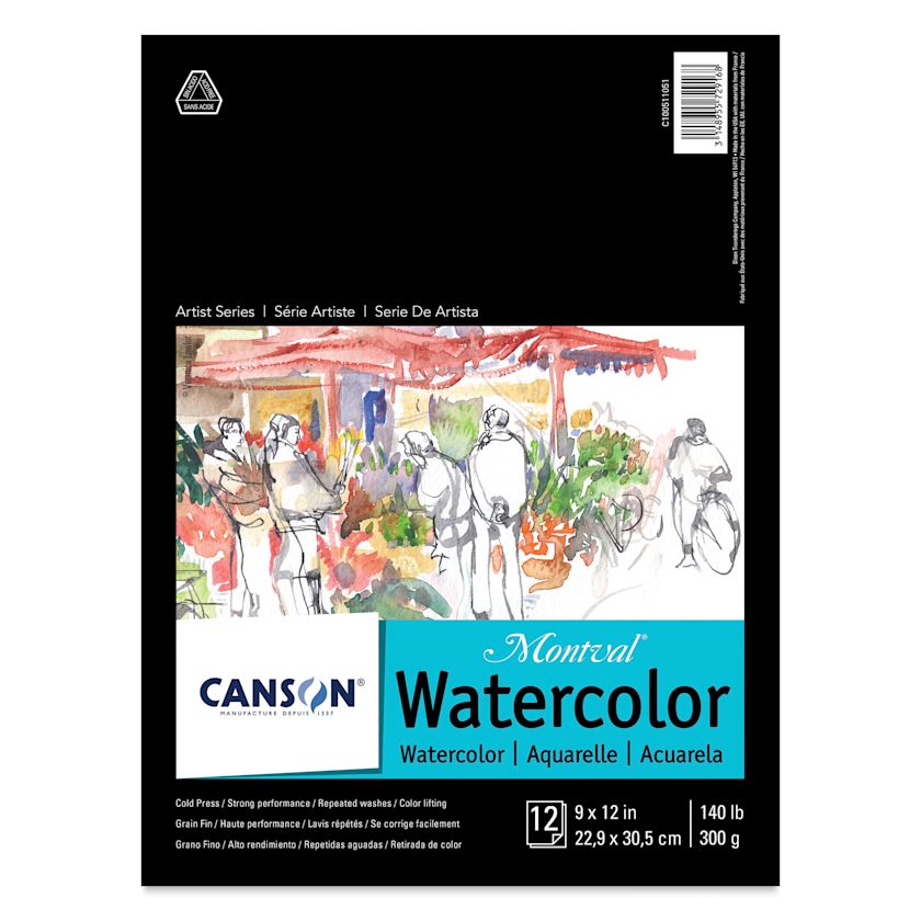 Canson Montval Watercolor Pad - 9