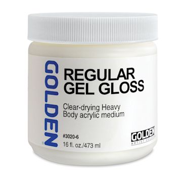 Open in modal - Golden Regular Acrylic Gel Medium - Gloss, 16 oz jar