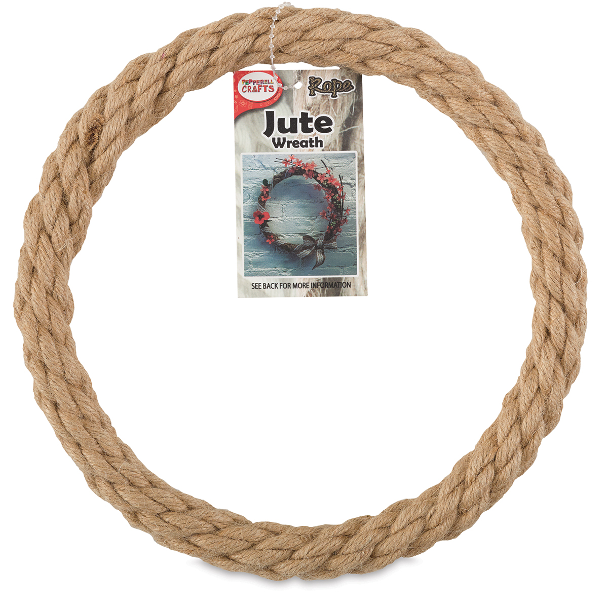 Pepperell Crafts Natural Jute Rope Wreath