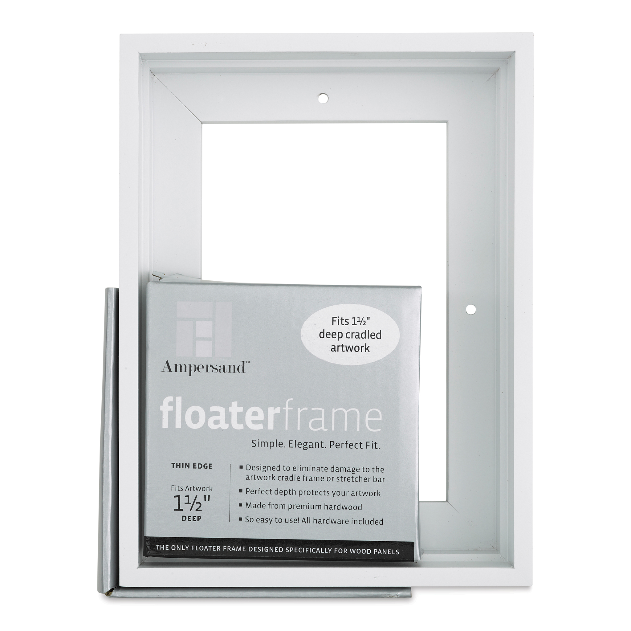 Ampersand Floater Frame Bold 8x10 7/8 Depth - White