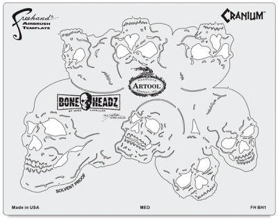 BoneHeadz Cranium Templates, Set of 4