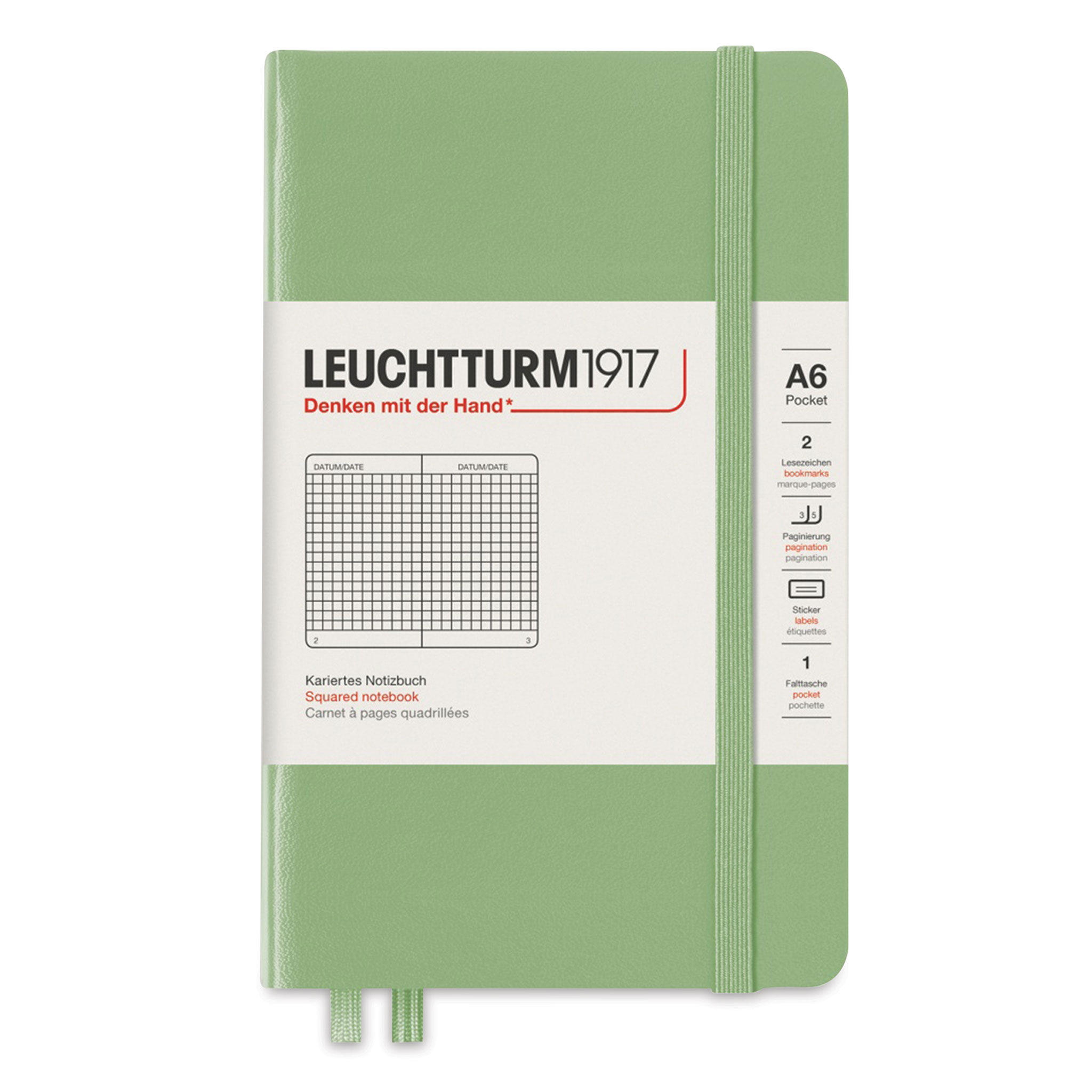 Leuchtturm1917 Dotted Hardbound Notebook - Anthracite, 3-1/2 x 6