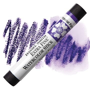 Open in modal - Daniel Smith Watercolor Stick - Imperial Purple stick and swatch