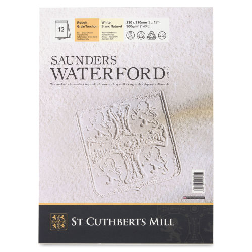 Saunders Waterford Watercolor Pad - 9 x 12, Rough, 140 lb, 12 Sheets
