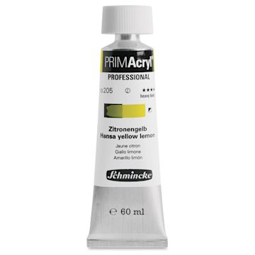 Open in modal - Schmincke Primacryl Professional Acrylic Paint - Hansa Yellow Lemon, 60 ml Tube
