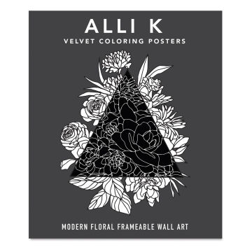 Velvet Coloring Posters: Modern Floral Frameable Wall Art, Cover
