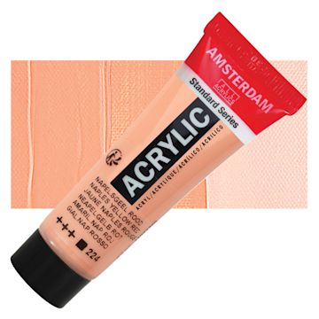 Open in modal - Amsterdam Standard Series Acrylic - Naples Yellow Red, 20 ml Tube and swatch