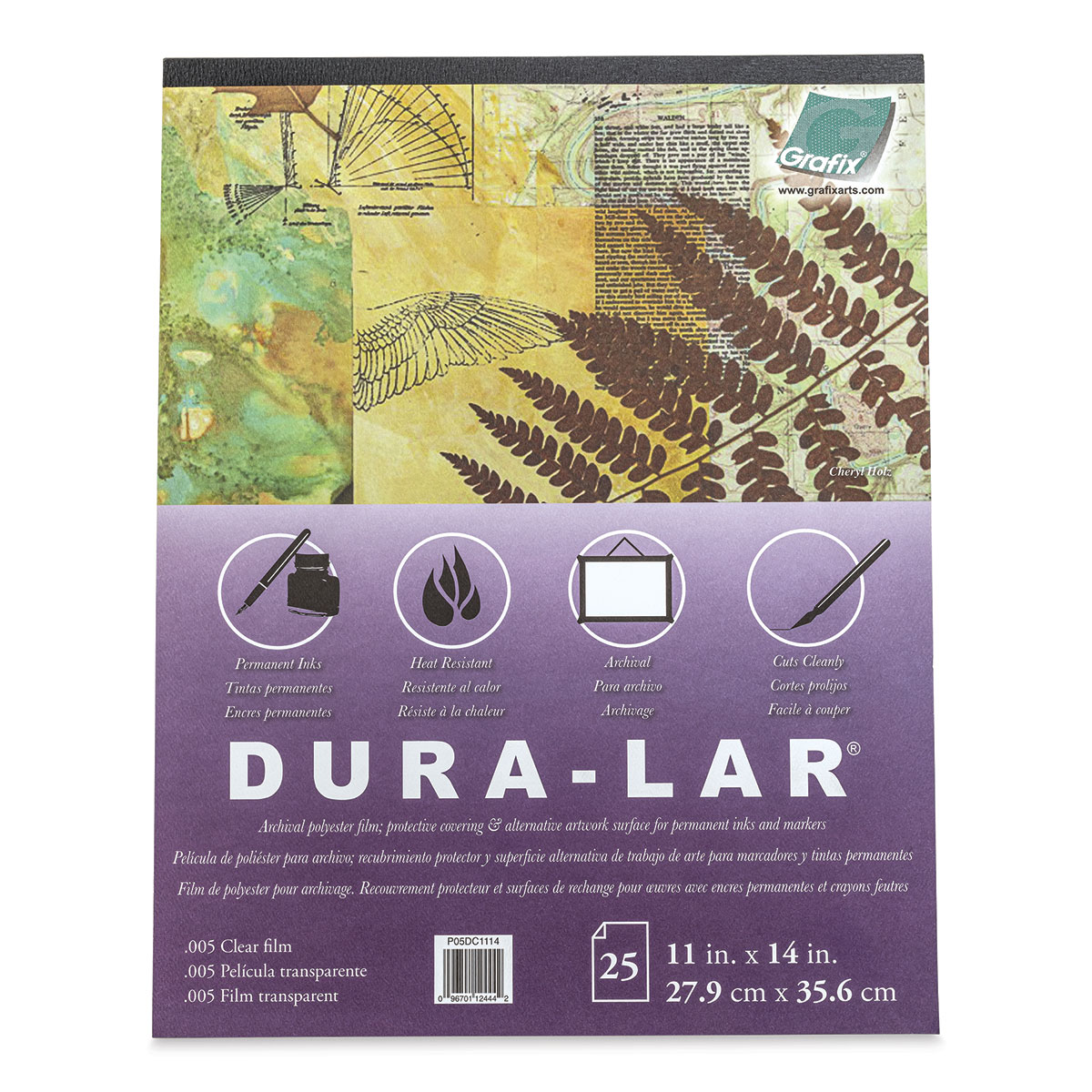  Grafix Dura-Lar Acetate Alternative Sheets 0.015 clear 24 in. x  36 in. [PACK OF 2 ] : Arts, Crafts & Sewing