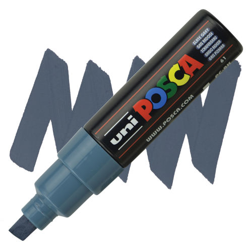 Uni Posca Paint Markers - Warm Tone Colors, Set of 8, Medium Tip, 2.5 mm 