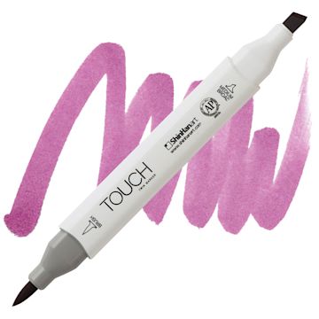 Open in modal - ShinHan Touch Twin Brush Marker - Peony Purple marker and swatch