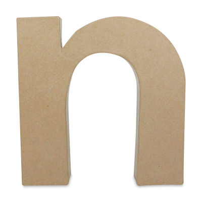 DecoPatch Paper Mache Funny Letter - N, Lowercase, 8-1/2" W x 8-1/2" H x 2" D