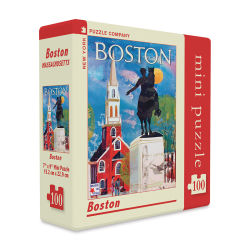 Mini Travel Poster 100 Piece Puzzle - Boston (box)