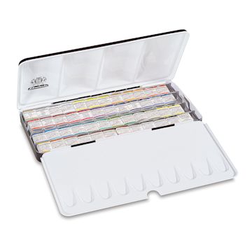 Open in modal - Schmincke Horadam Aquarell Watercolor Pans - Set of 48, Assorted Colors, Half Pans