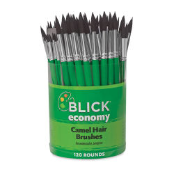 Blick Economy Camel Brush Set - Rounds, Set of 120