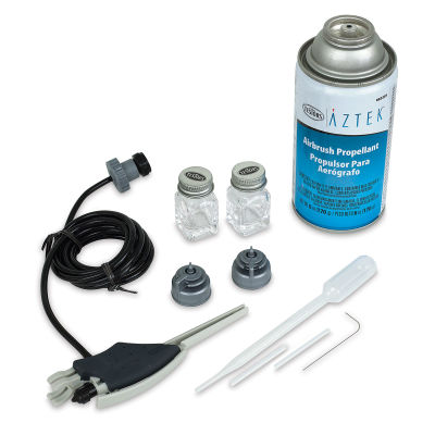 Testors Easy Snap and Spray Airbrush Kit - Components of kit shown