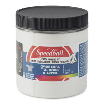 Speedball Fabric Screen Printing Ink - Pearly White (Opaque), 8 oz, Jar