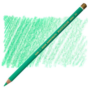 Open in modal - Koh-I-Noor Polycolor Dry Color Drawing Pencil - Pea Green 24, swatch and pencil