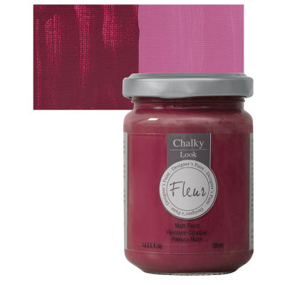 Fleur Chalky Look Paint - Porto Red, 4.4 oz jar
