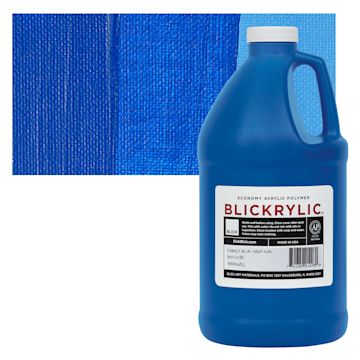 Open in modal - Blickrylic Student Acrylic - Cobalt Blue, Half Gallon and swatch