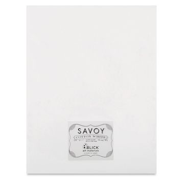 Open in modal - Blick Cards and Envelopes - Text Paper, Savoy White, 8-1/2" x 11, Pkg of 10 Sheets, front of packaging