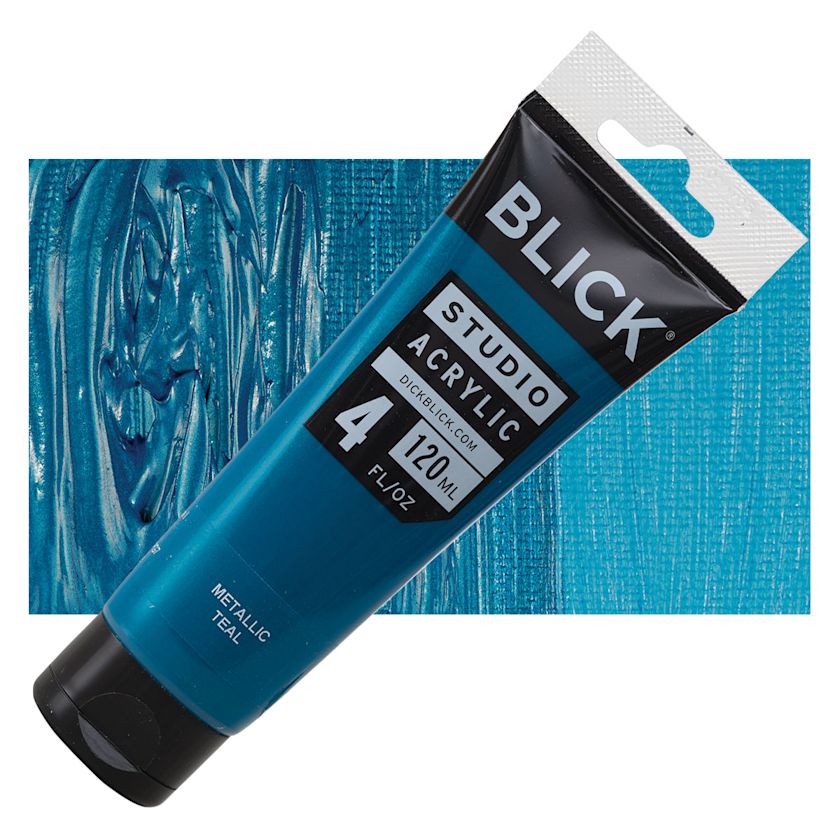 Blick Studio Acrylics Teal (Metallic), 4 oz tube BLICK Art Materials