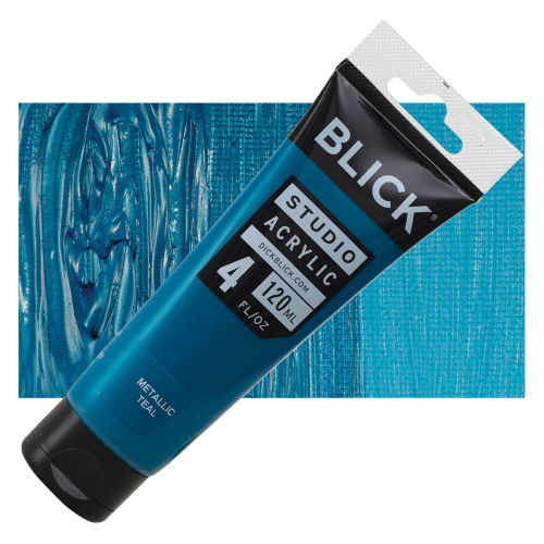 Blick Studio Acrylics – Teal (Metallic), 4 oz tube