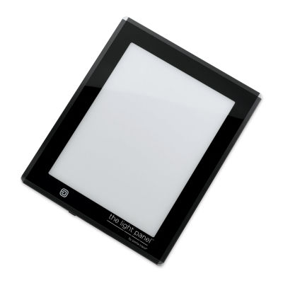 Gagne Porta-Trace LED Light Panel - Dimmable, 9" x 12", Black, right angle view of light panel
