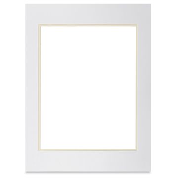 Open in modal - Blick Double Mat - Manor White / Ecru, 18" x 24" (13-1/2" x 17-1/2" Opening)