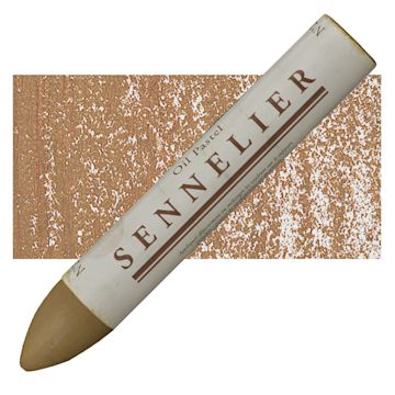 Open in modal - Sennelier Oil Pastel Grand - Earth Brown oil pastel and swatch