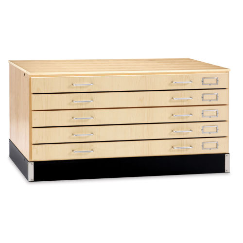 Diversified Spaces Flat File System Stackable 5 Drawer Cabinet ( Maple ) -  FFS-3624M, Flat File & Paper Storage