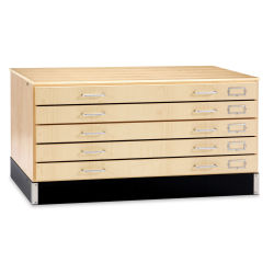 Diversified Spaces Flat File System - Maple Filing Unit shown with base and top, sold separately