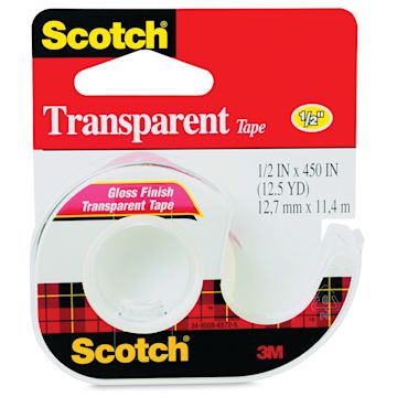 Open in modal - Scotch Transparent Tape - Front view of package of 1/2" tape
