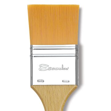 Open in modal - Escoda Barroco Toray Gold Synthetic Brush - Mottler, Size 18 close up