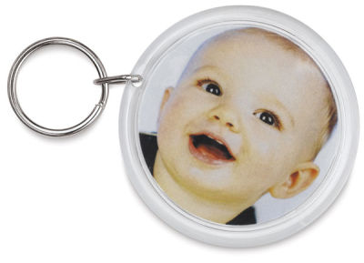 Snap-In Key Rings - Single Key Ring with photo of baby inserted
