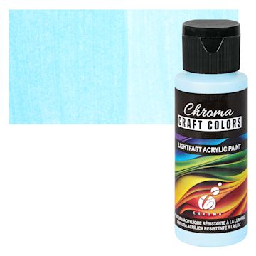 Open in modal - Chroma Craft Colors Acrylic Paint - Glacier Blue, swatch and bottle