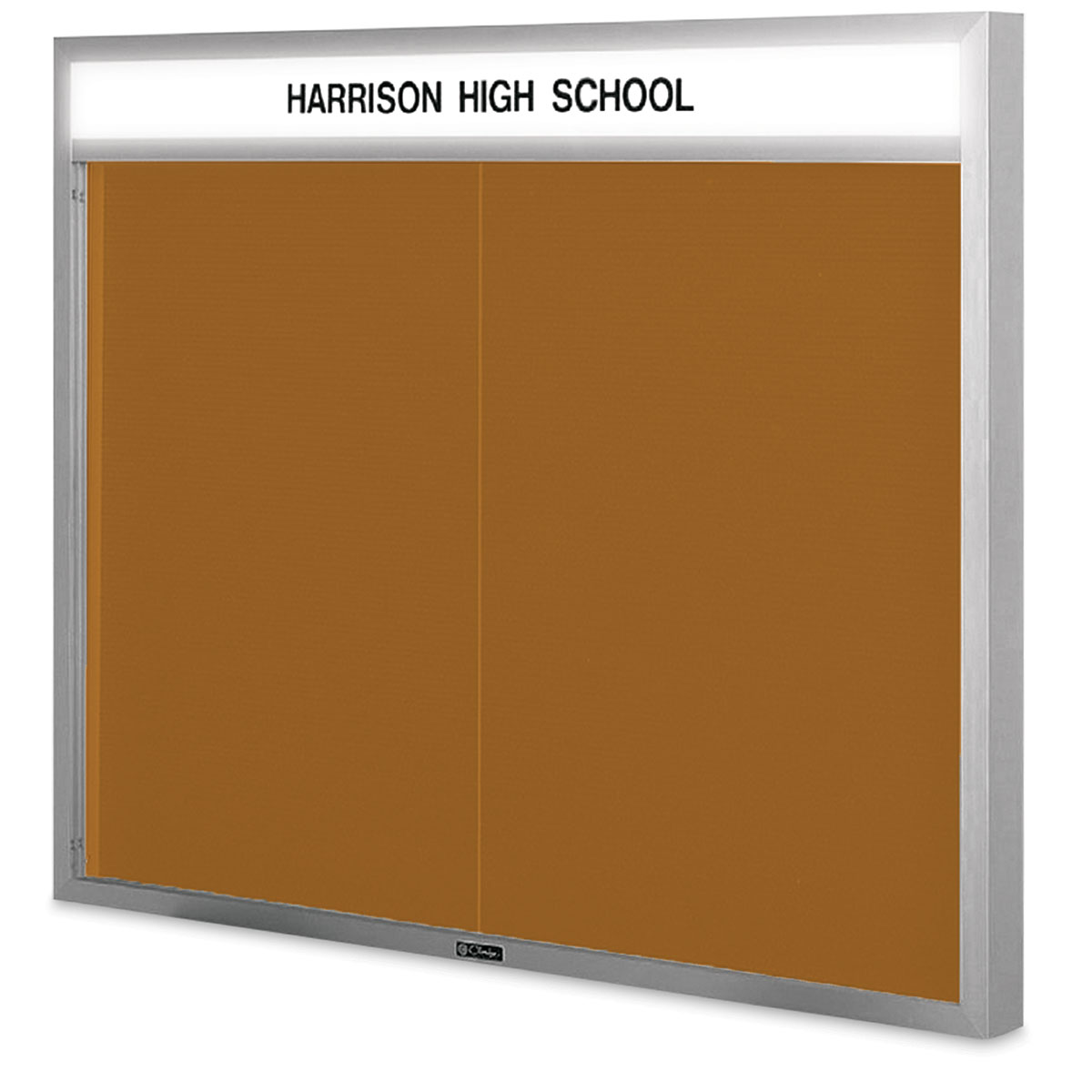 Claridge Cork Bulletin Board With Sliding Doors 48" x 48