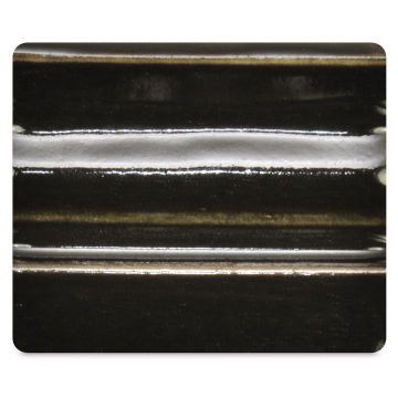 Spectrum Stoneware Glazes - Finished tile showing Black Glaze color