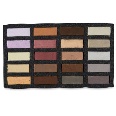 Art Spectrum Extra Soft Square Pastel - Skintones Set of 20 shown in tray