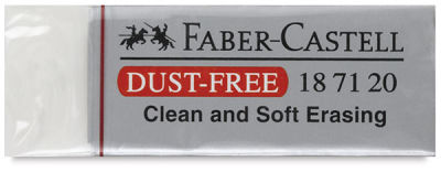 Faber-Castell Dust-Free Vinyl Eraser - single eraser shown horizontally