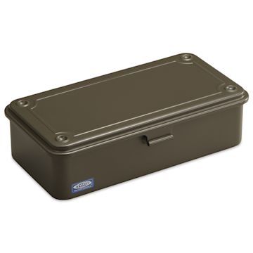 Open in modal - Toyo Stackable Storage Box T-190 - Military Green, 8" x 4" x 2"