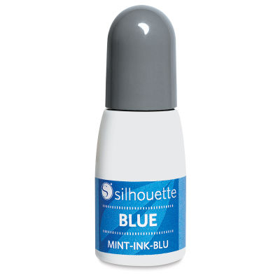 Silhouette Mint Stamp Ink - Front of Blue Ink bottle
