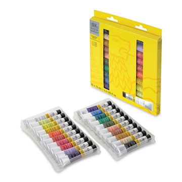 Open in modal - Winsor & Newton Galeria Acrylic Paint - Set of 20, Assorted Colors, 12 ml, Tubes (Tubes in trays shown with packaging)