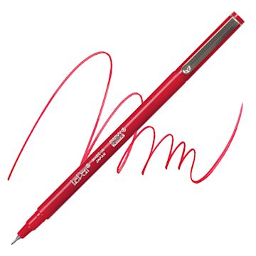 Open in modal - Marvy Uchida LePen Fine Line Marker - Red marker and swatch