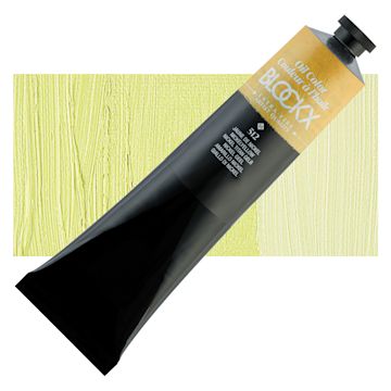 Open in modal - Blockx Artist Oil Color - Nickel Yellow, 200 ml tube and swatch