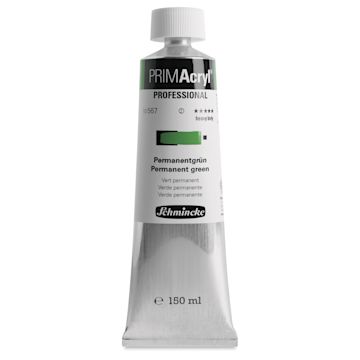 Open in modal - Schmincke Primacryl Professional Acrylic Paint - Permanent Green, 150 ml Tube